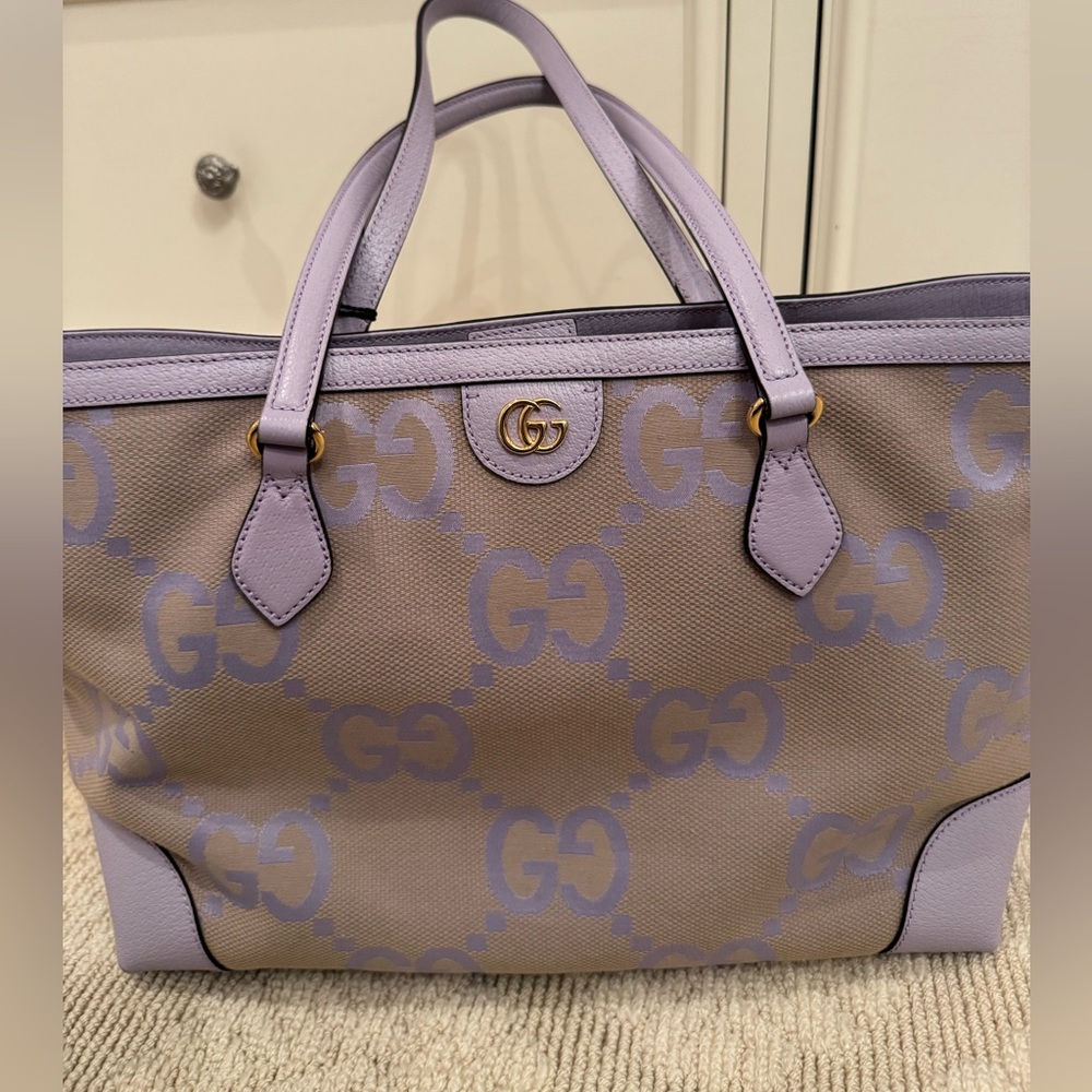 Gucci Lavender and Beige Women's Tote Bag